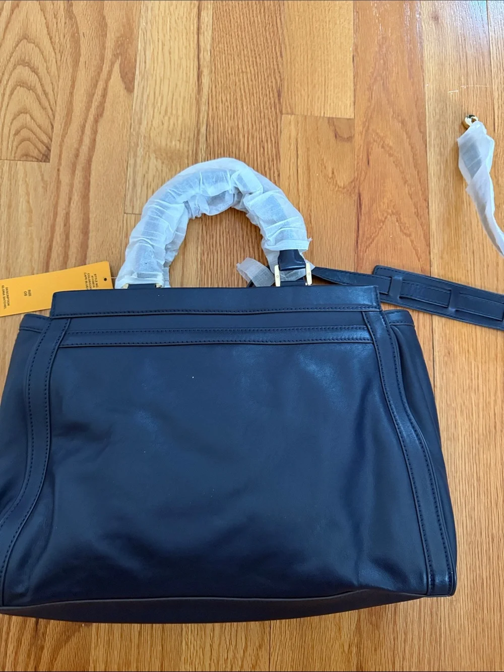Tory Burch Navy blue Leather Satchel with Gold Hardware - Brand new with tags